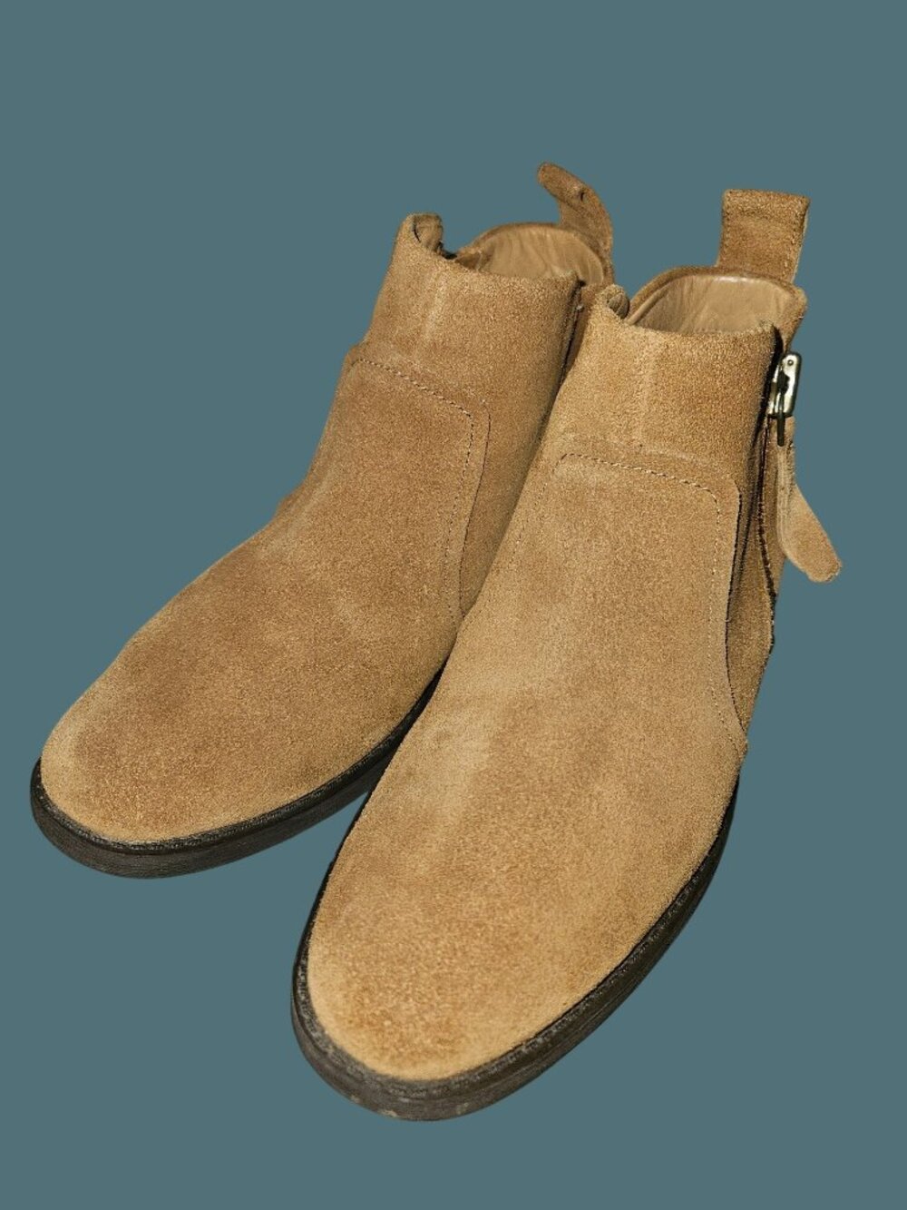 Ugg Upper Suede Side Zip Aureo Ankle Booties Women Size 6.5 - Picture 3 of 10